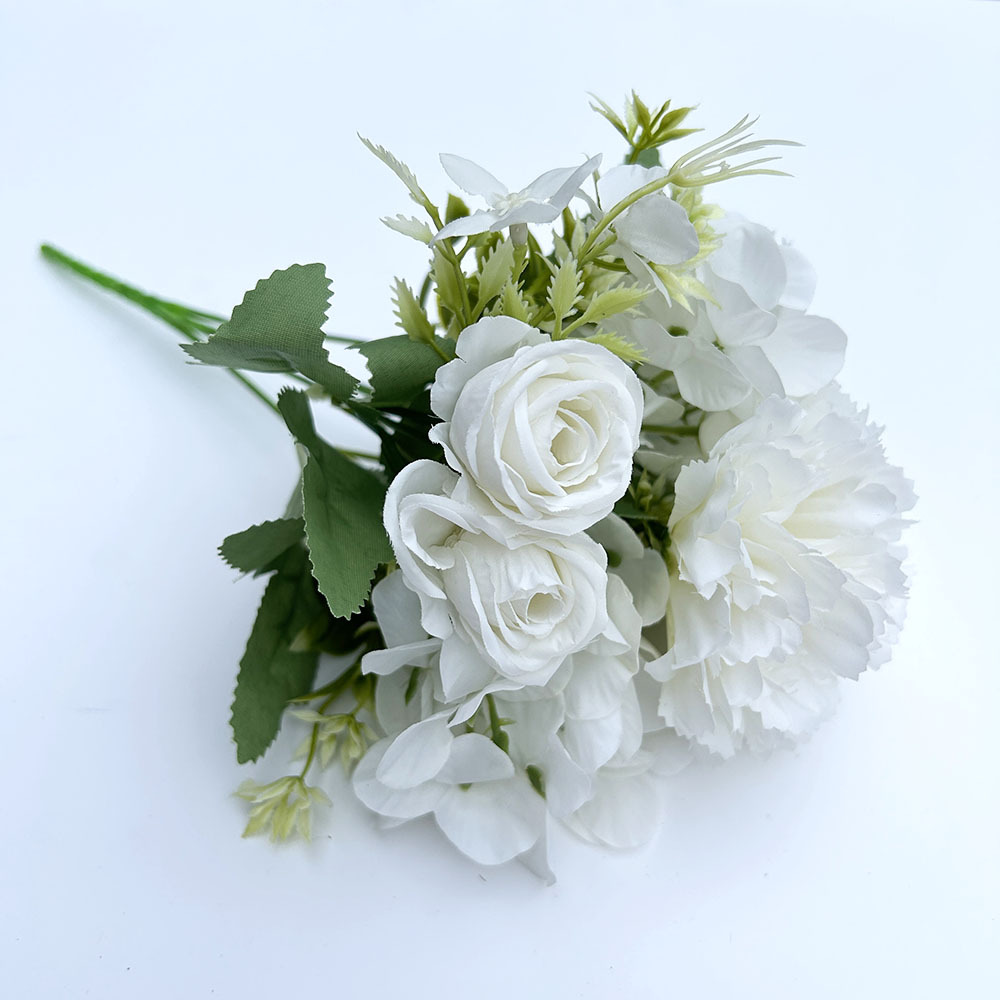 Artificial flower carnation combination flower home table small rose  flower soft Nordic hydrangea_voghion.com