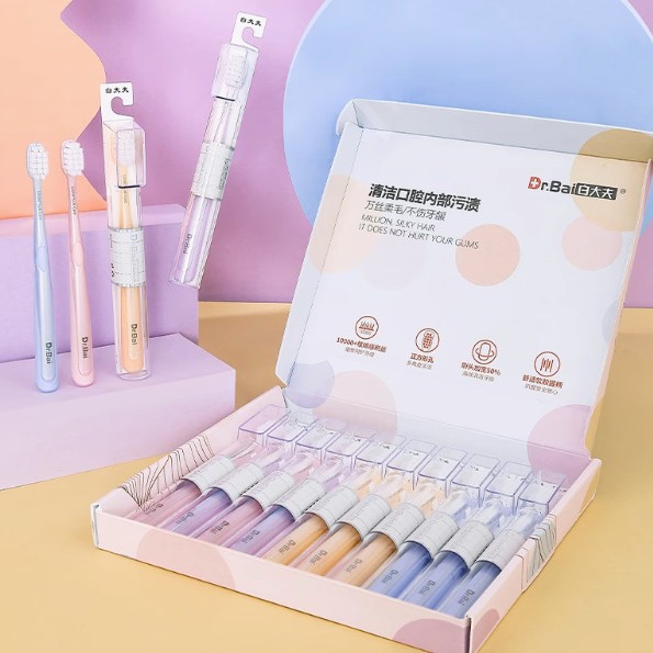 Doctor Blanc cepillo de dientes de lana ultra suave caja de regalo para adultos decoración para el hogar pareja independiente