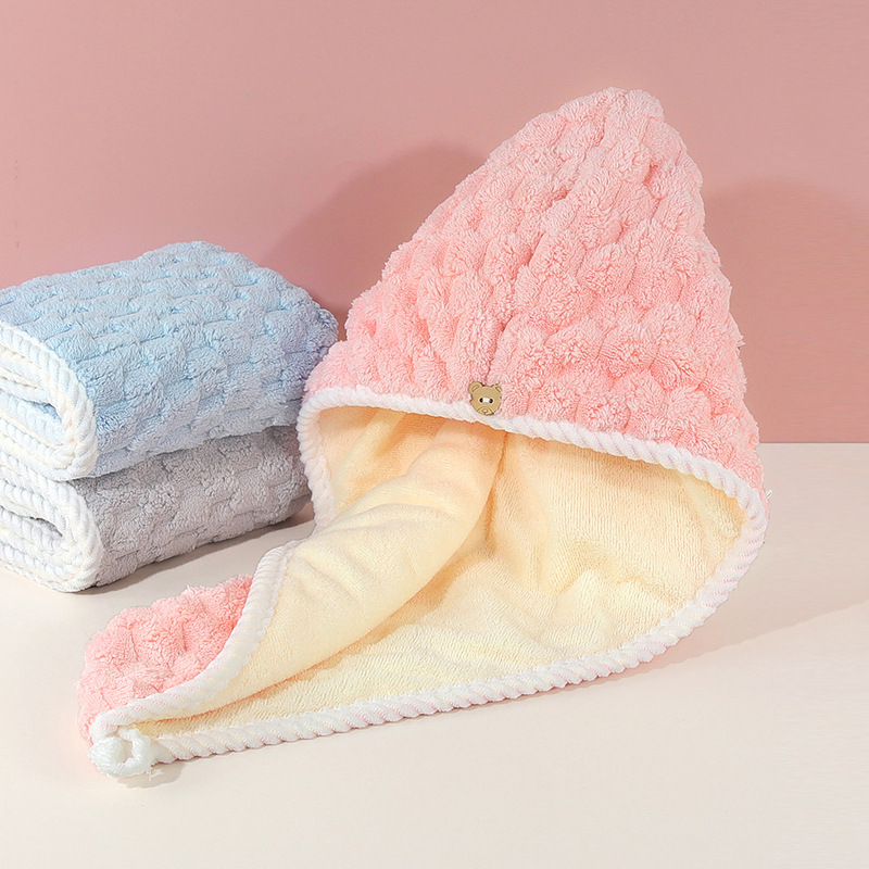 Princesa gorro de secado de cabello súper absorbente bolso de mujer pañuelo de cabeza Pelo Largo gorro de ducha champú de secado rápido Toalla de secado de cabello engrosada Toalla de pelo