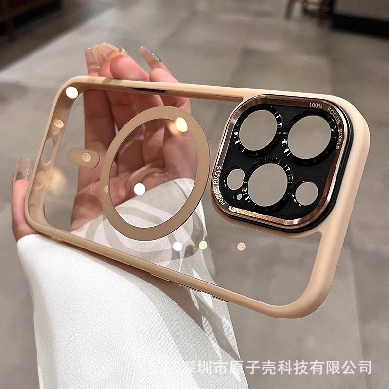 IPhone16携帯ケース磁気吸引充電イーグル・アイ二世代リンゴ14金属レンズリング透明保護カバーを適用|undefined