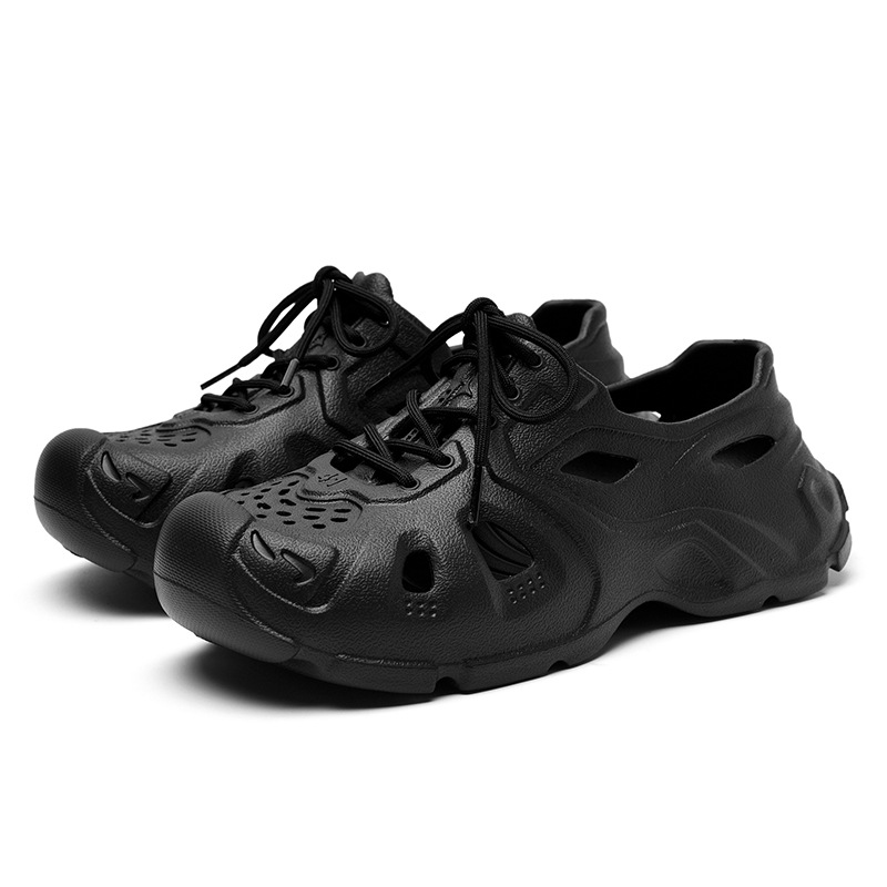 Zapatos de agujero de correa de coco para hombres y mujeres en verano, sandalias de mierda para hombres, zapatos de playa grandes