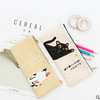 Cartoon capacious pencil case for elementary school students for pencils with zipper, cat, wholesale