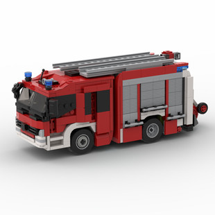 Moc-137461 Functional and Playable Fire Truck Rescue Vehicle 1019 Particle Number