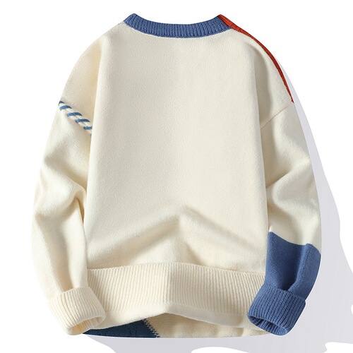 Cashmere Japanese Cross-border Bestseller Autumn/Winter New Leisure Crew Neck Sweater Base Knit Top Loose Sweater Men's