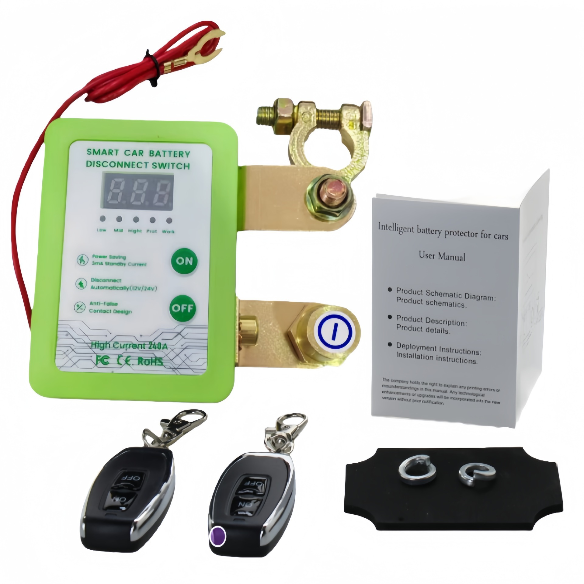 Digər kuzov və aksesuarlar: Universal High Current Car - new-green-electronic-display
