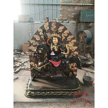 格萨尔王佛像纯铜铸造大型藏传寺庙全铜1米格萨尔王战神佛像厂家