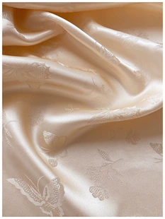wholesale silk floral silk hollow jacquard fabric thickened silk floral silk woven floral silk