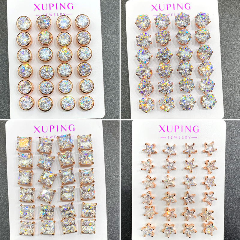 Xuping joyería super brillante pentaca de cuatro dedos de piedra simple pentaca de cuatro dedos de piedra simple pentaca de aire frío