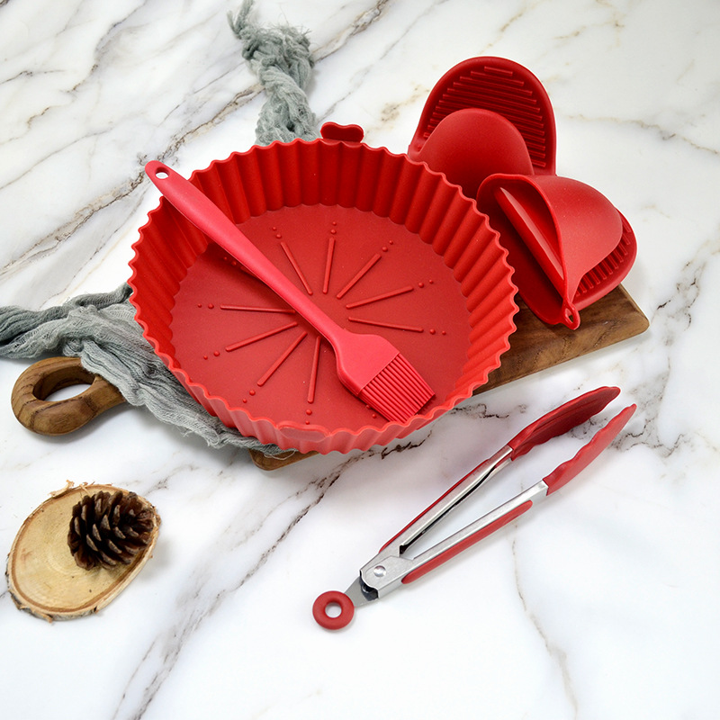 Air Fryer Silicone Pot, Multifunctional Inner Pan, Baking Tray Set