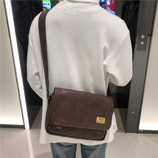 threebox trendy brand men's shoulder bag Retro Japanese messenger bag casual high school student schoolbag messenger bag