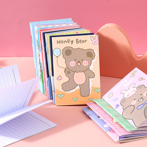 Simple cartoon notebook mini pocket notepad soft surface copy kindergarten primary school students prizes small gifts wholesale