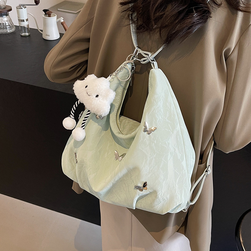 Casual suave bolsa de gran capacidad para mujeres 2026 nueva moda de viaje mochila de hombro multiuso bolso de cubo de hombro