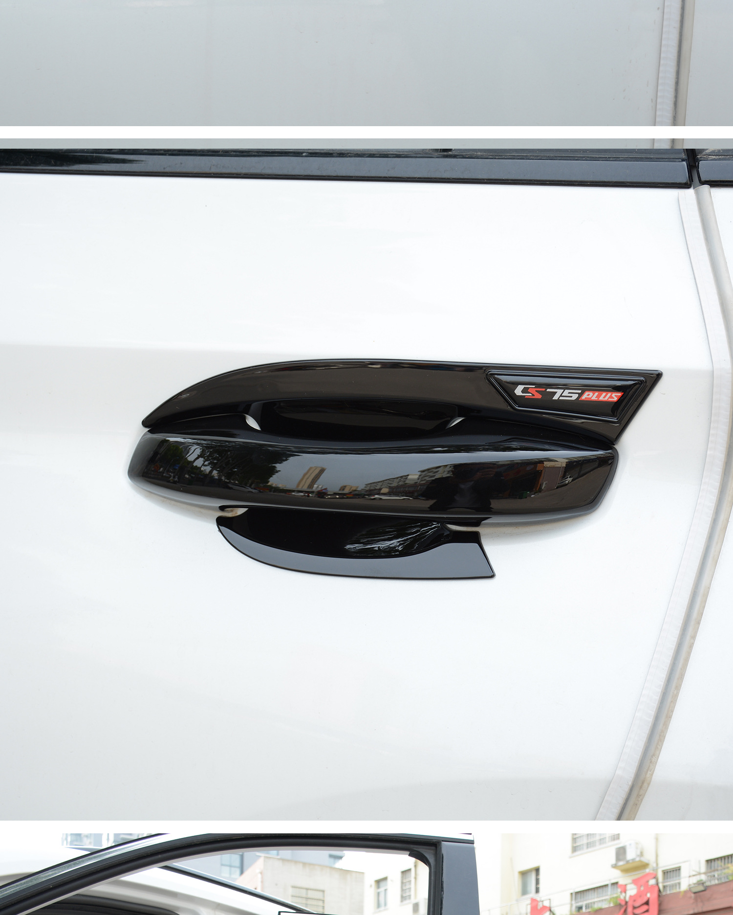Changan Cs75Plus Door Bowl Handle Sticker Modified Car Door Handle Anti-Scratch Protective Cover Special Decorative Parts for Appearance