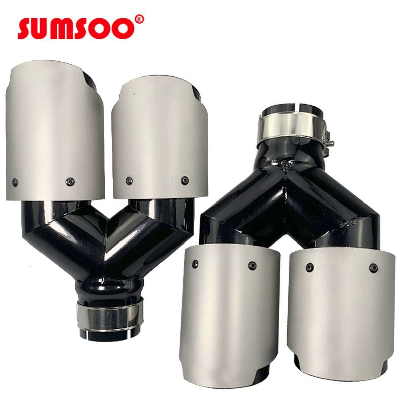 Подходит для задней автомобильной выхлопной трубы из нержавеющей стали, глушитель Scorpio, глушитель 89101 мм, ярко-черный матовый хвостовой горлышко