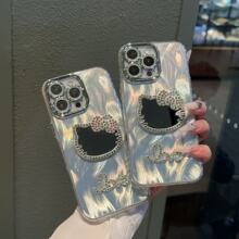 精孔羽纱适用vivos30prominio手机壳Y300PRO少女KT猫镜面保护套