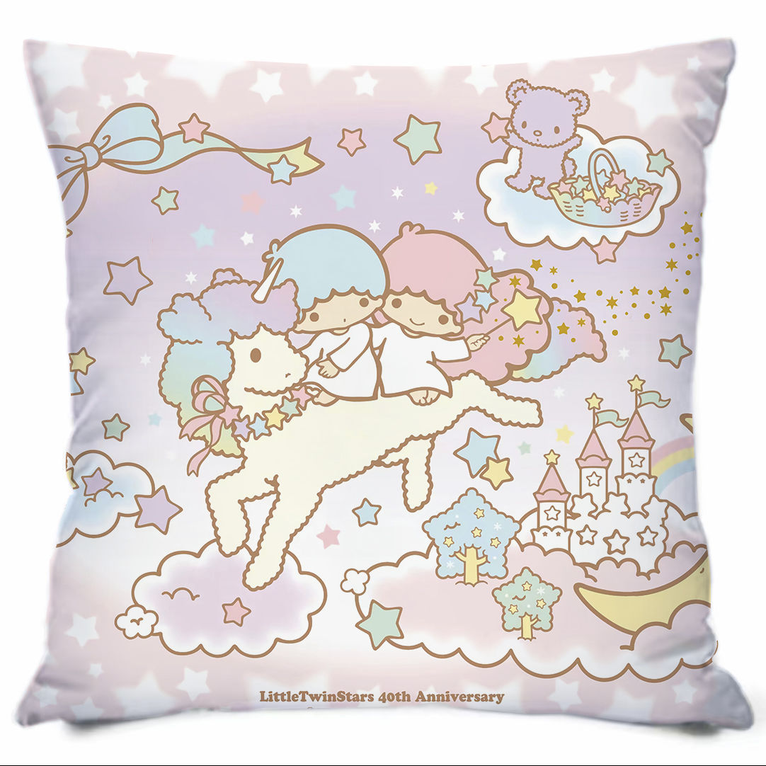 Almohada con estampado de dibujos animados de Sanrio, linda almohada de sofá para dormitorio, cojín de cabecera, cojín de asiento con soporte lumbar para coche
