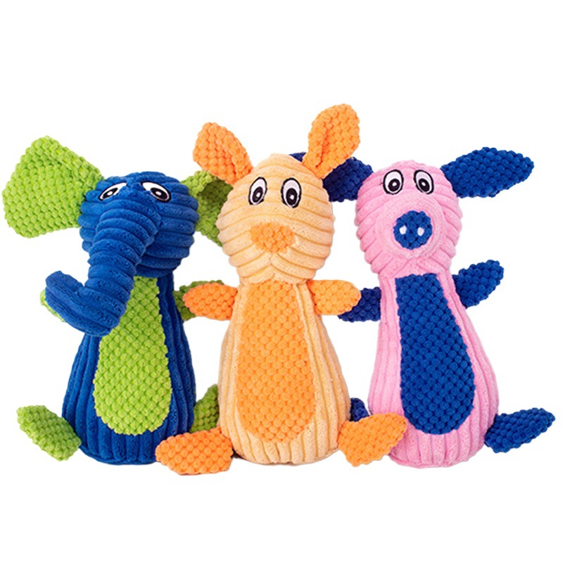 Suministro directo de fábrica nuevos juguetes de peluche para mascotas resistentes a la rotura resistente a la mordedura de sonido serie de animales de peluche juguetes para perros al por mayor