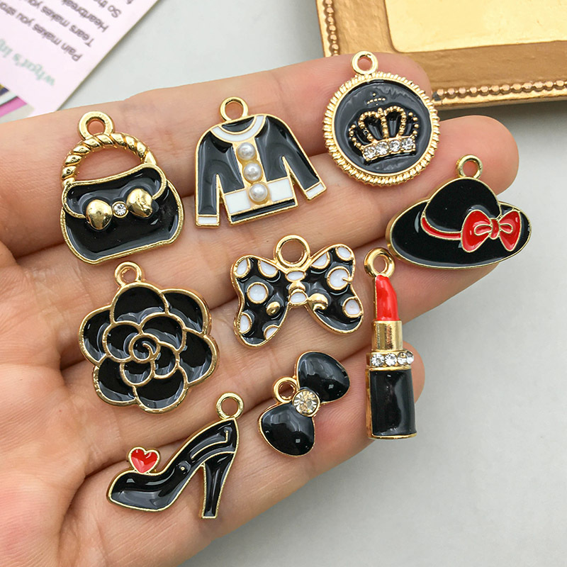 4g Weight Pendant Jewelry Making Type 13 * 15mm, 14*16MM, 7 * 20mm Jewelry Making Size Jewelry Accessories Classification 16 Models Per Model 1, 16/Bag Quantity Alloy Material Lipstick, Flower, Bow Knot Pattern Enamel Design Lady Style 16 Models Per Model 1, 16/Bag 13 * 15mm 14*16MM 7 * 20mm Alloy Lipstick Flower Bow Knot Pendant 4