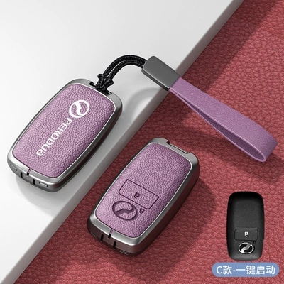 Car key bag, Protection for Men and Women - standard-type-c-radiant-purple-zinc-alloy-shell-hand-strap