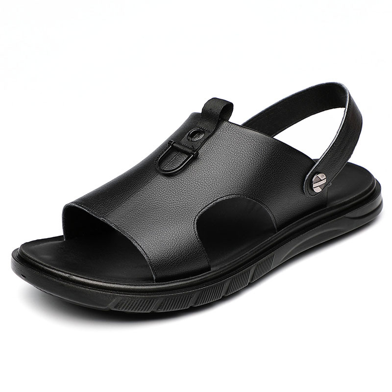 2021 verano nueva capa superior de piel de vaca sandalias de hombre moda casual zapatos de playa cuero genuino zapatillas europeas zapatos de hombre moda