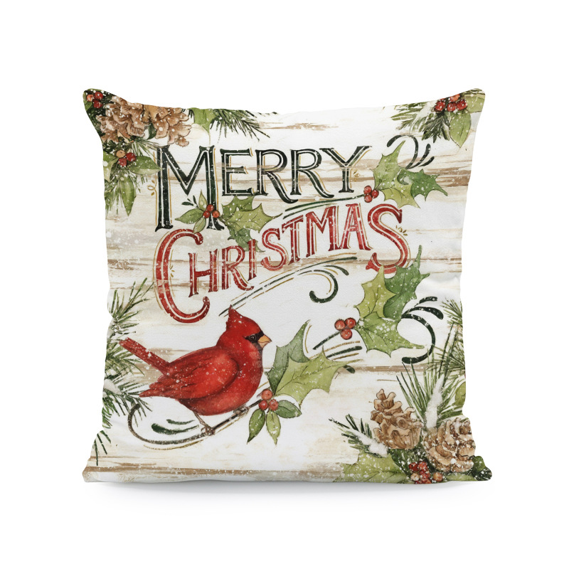 Venta caliente transfronteriza elementos de Navidad funda de almohada ambiente para el hogar sofá de decoración jardín patio festivo funda de cojín image 25