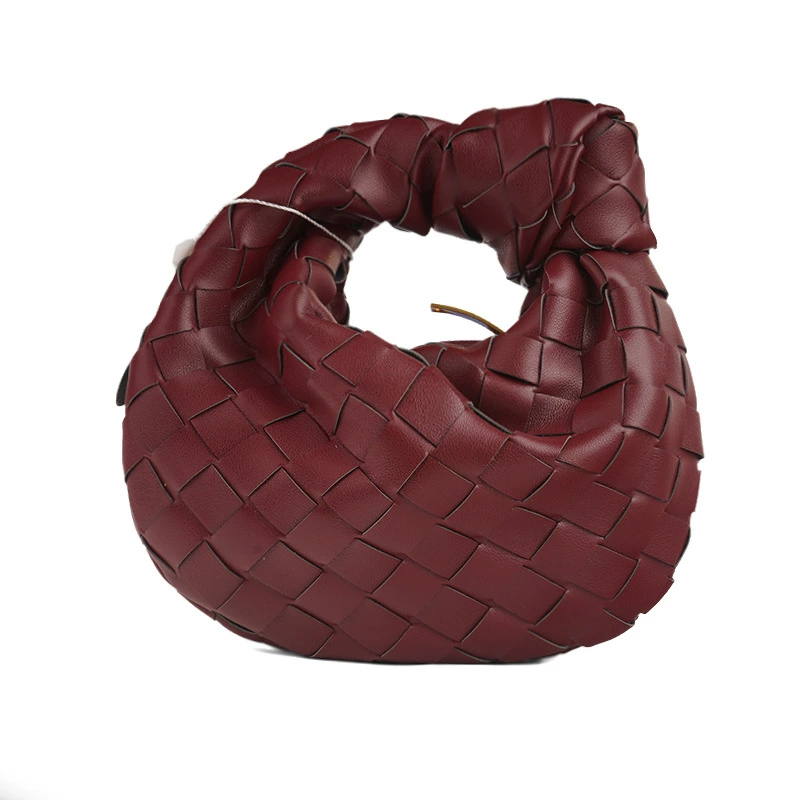 Handmade Woven Cloud Armpit Bag, Mini 17×5×18 cm, Pillow Style, Multi-Color