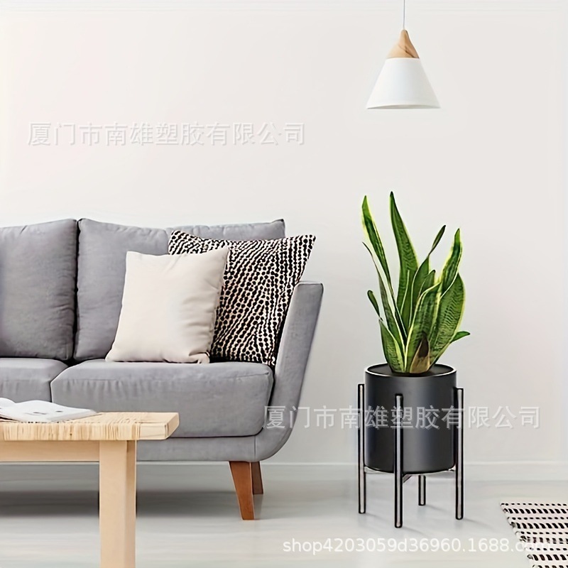 Ferro forjado transfronterizo de piso único ajustable y retráctil soporte de plantas decoración interior moderna y simple soporte de flores image 5