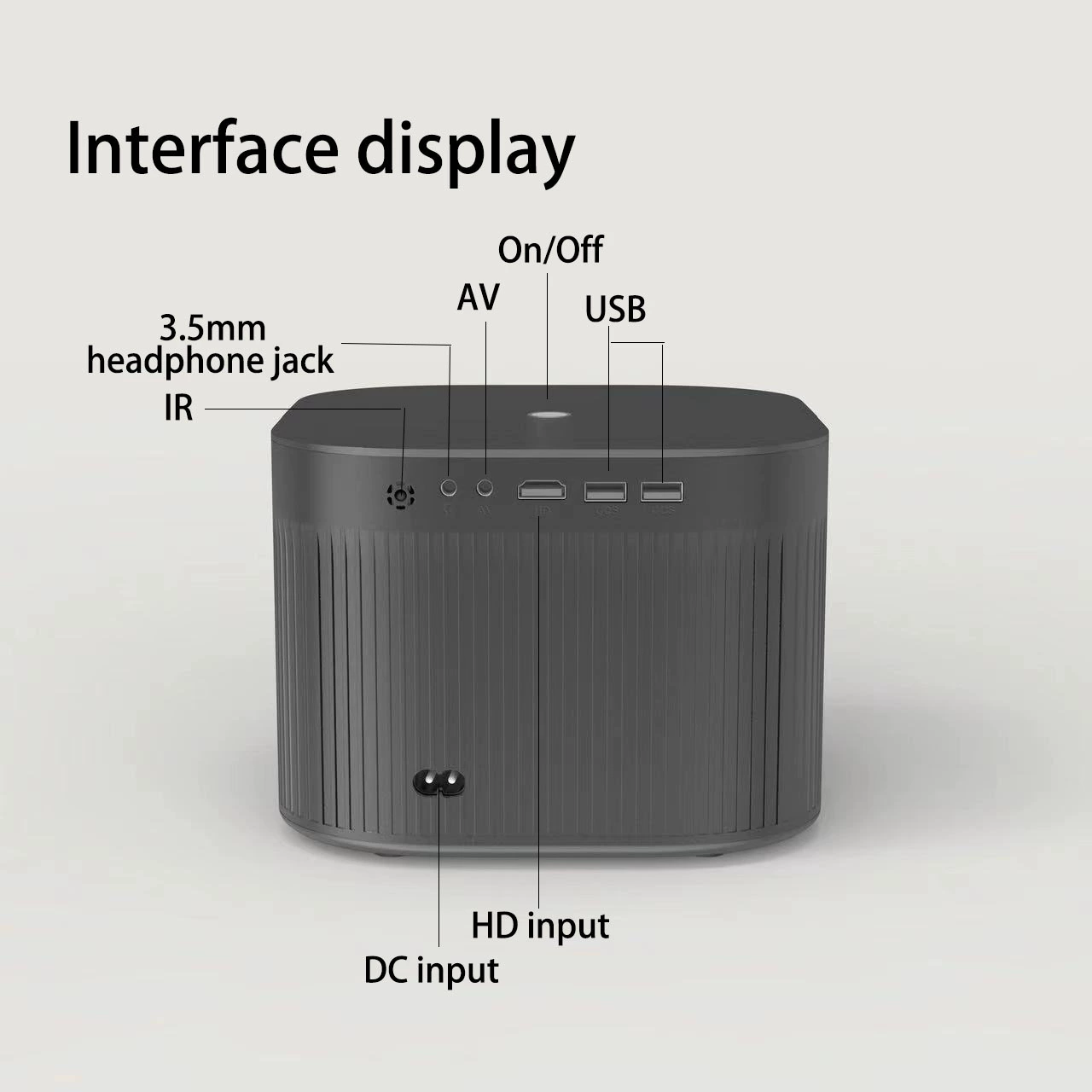 Projector F18/HY320, 1080P LED smart home theater, Android 10, 350 ANSI, 2GB+16GB