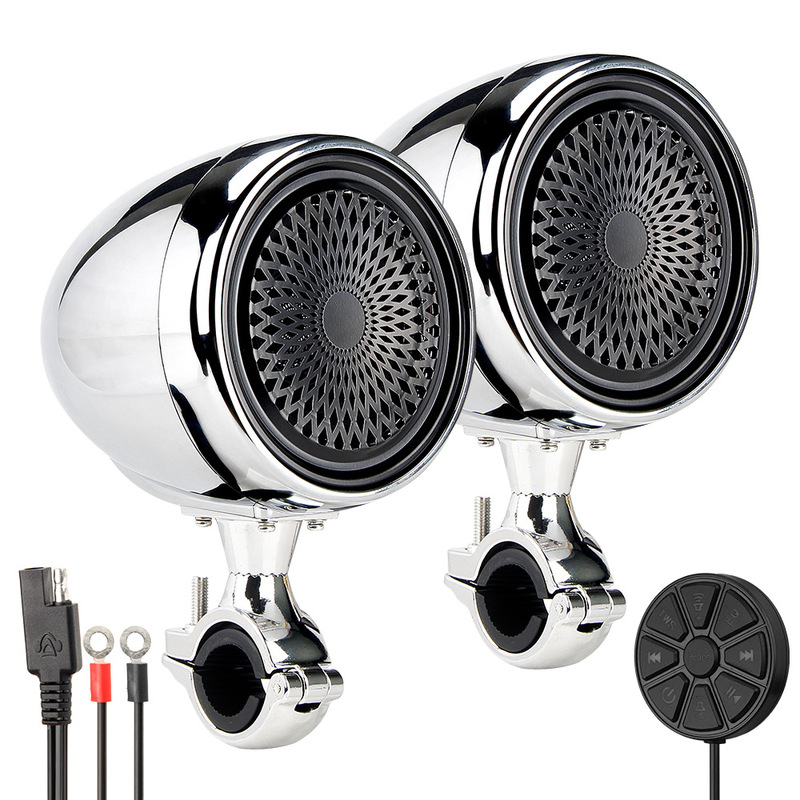 2-Channel 3.5inch Speaker Integrated Subwoofer Waterproof Motorcycle Bluetooth Speaker for Car, Electric Motorcycle, and Scooter