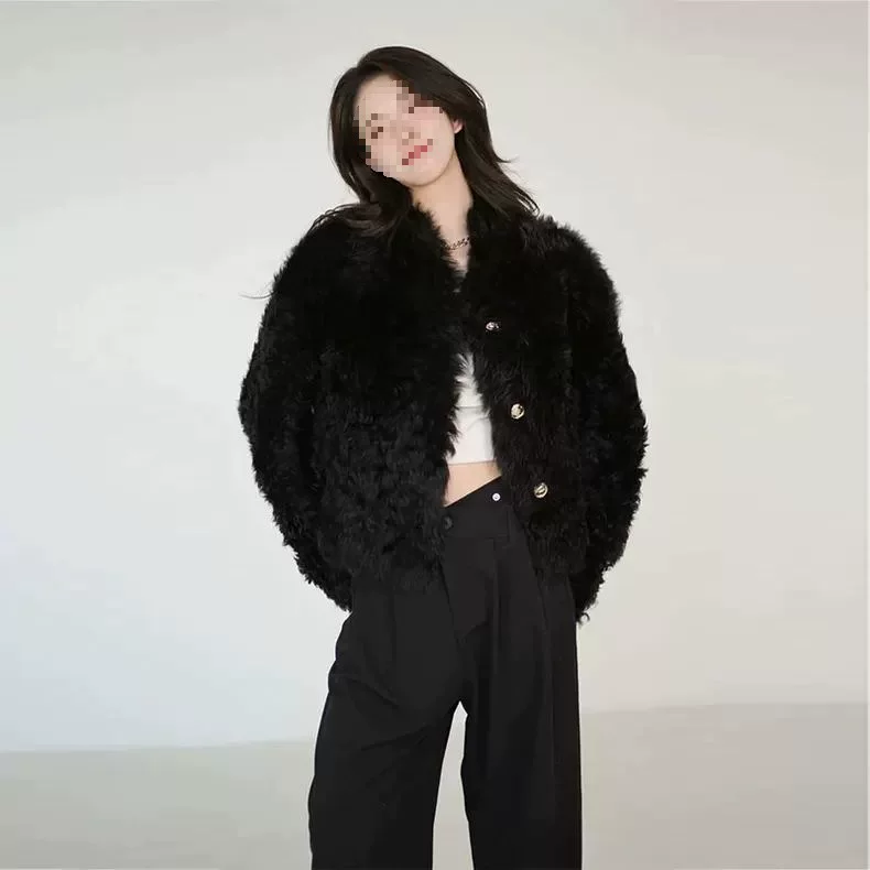 Черная зимняя теплая бархатная куртка, стиль Chanel
