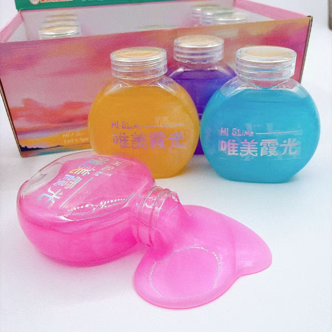 Juguetes infantiles de color perla brillante agua falsa brillante brillante slime nuevo lodo de color de la nariz abrazar la leche espuma de lodo al por mayor
