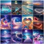 满钻风景跨境爱心钻石