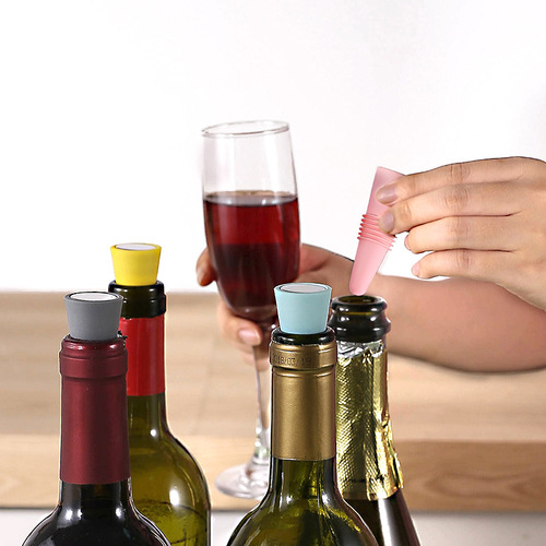 Silicone red wine stopper sealed wine stopper wine bottle stopper red wine stopper beer seasoning bottle stopper glass bottle stopper preservation stopper