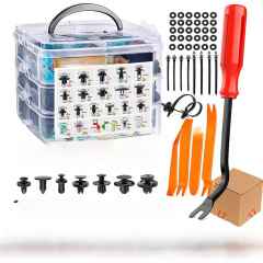 通用汽車保險槓膨脹螺絲鉚釘緊固件卡扣混裝680pcs+45pcs盒裝