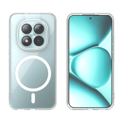 适用REDMI NOTE15PRO+透明磁吸二合一拜耳材料POCO M8 5G保护套