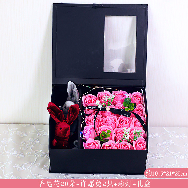 Regalo del Día de San Valentín para la novia esposa novias madre Navidad simulación jabón Rosa ola bola ramo