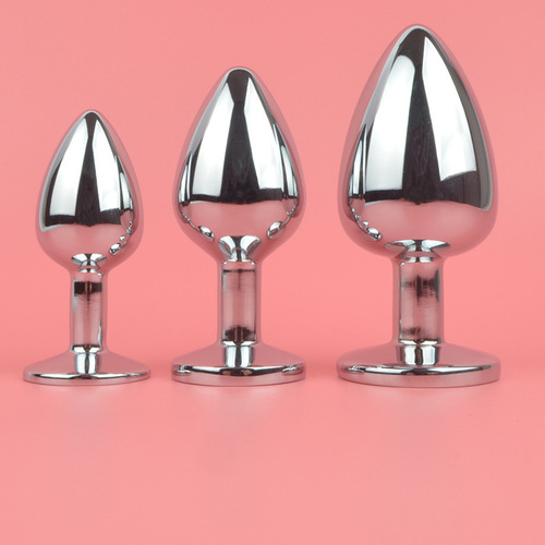 Metal anal plug, adult sex toys, stainless steel anal plug, manufacturer wholesale (large size)
