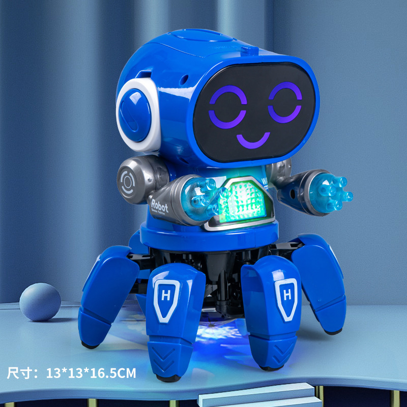 Douyin インターネット有名人電動 6 爪スマートロボット照明と音響効果ダンス幼稚園露店おもちゃ|undefined