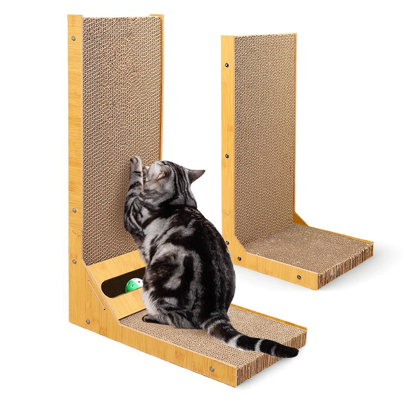 L-образный кошачий захват износостойкая кошачья вилла гофрированная бумага для защиты от кошачьих царапины диван