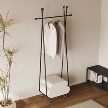2025年新款衣帽架落地卧室一体床头柜可移动轻奢客厅衣架落地立式