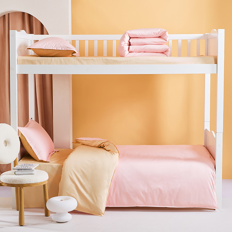 100 dormitorio de algodón largo de algodón conjunto de seis piezas de cama de algodón conjunto de siete piezas de edredón especial para estudiantes conjunto de tres piezas