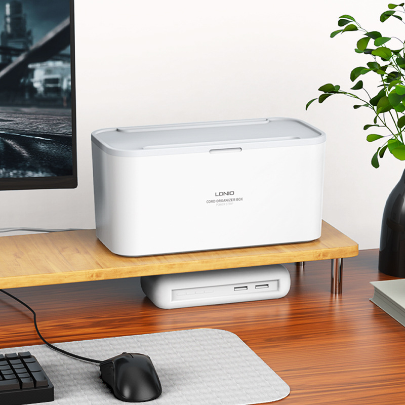 跨境专供插排收纳盒 美规欧规插线板拖线板多功能USB插座收纳盒