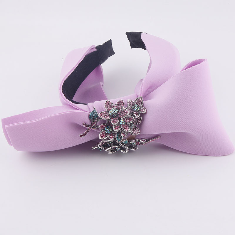 Fashion Bowknot Diamond Flower Sponge Fabric Headband display picture 6