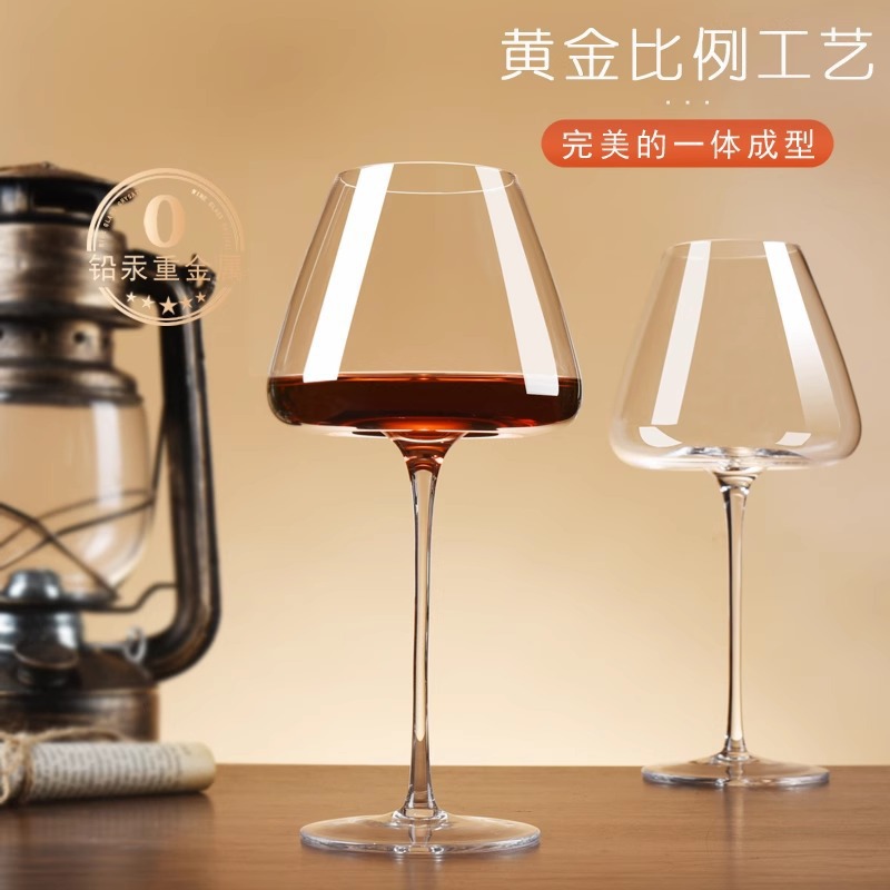 Copa de vino tinto, lujo ligero, juego doméstico grande de Borgoña de gama alta, copa de vino de vientre grande de cristal, copa de copa, gran capacidad