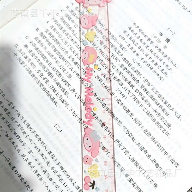 Bonito y creativo Sanrio dibujos animados acrílico Mayday regla transparente estudiante de escuela primaria juego de regla de papelería especial