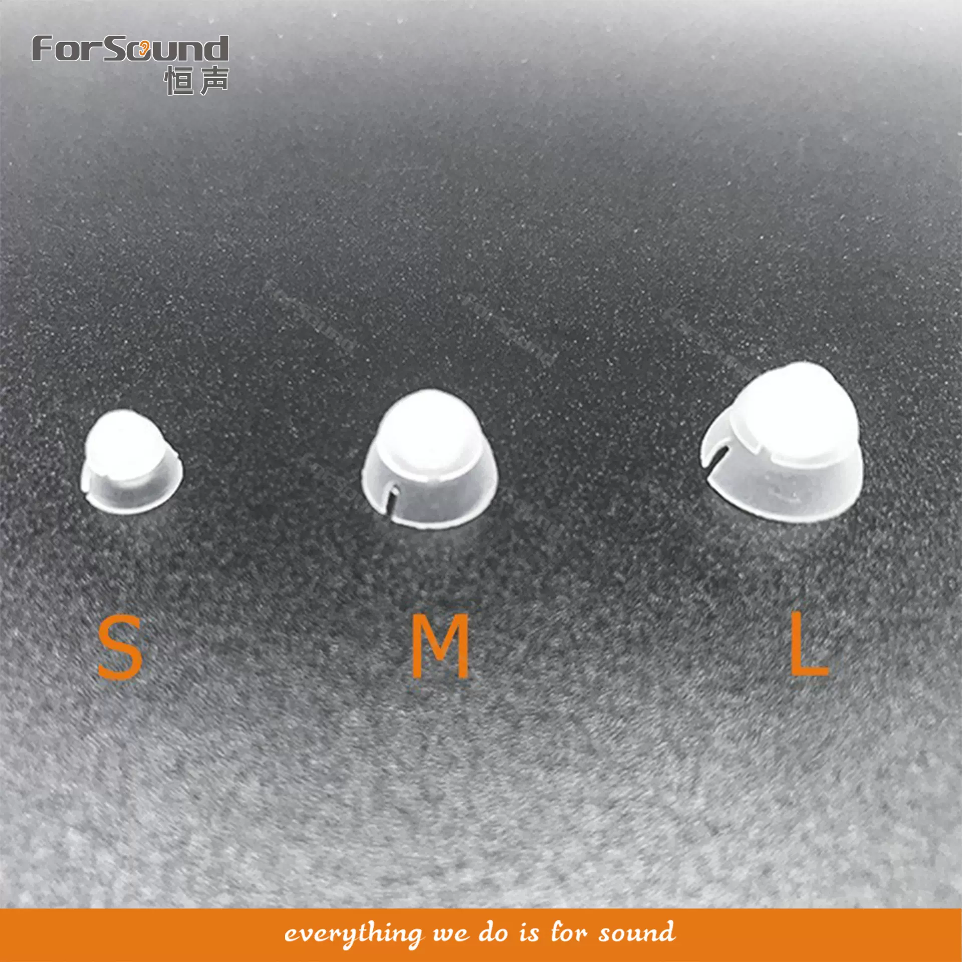 助听器配件透明双层开放式耳膜头软耳塞 大中小号可选