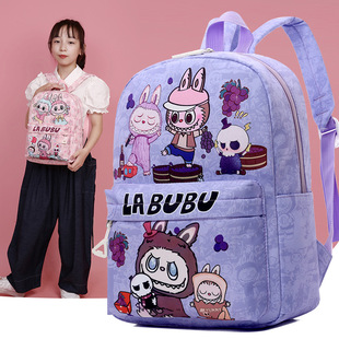 Labubu Children's Backpack Cartoon Cute School Bag First Grade Lightweight Student School Bag Fashion Casual Backpack