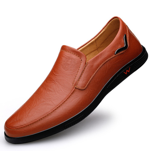 Live broadcast cowhide men's business casual leather shoes breathable comfortable best-selling classic dad shoes plus size casual shoes for men