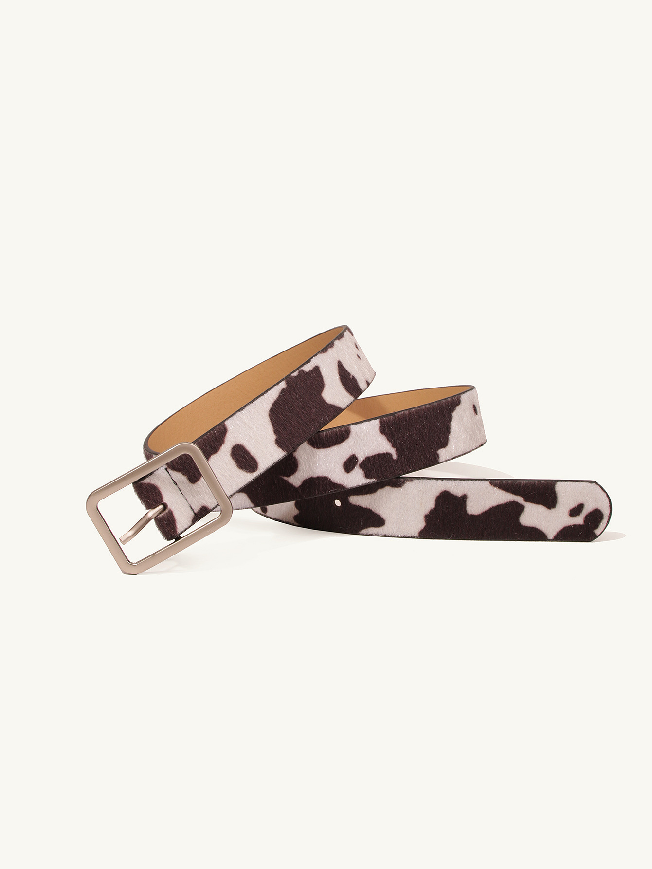 Fashion Cow Pattern Pu Leather Women's Leather Belts 1 Piece display picture 2