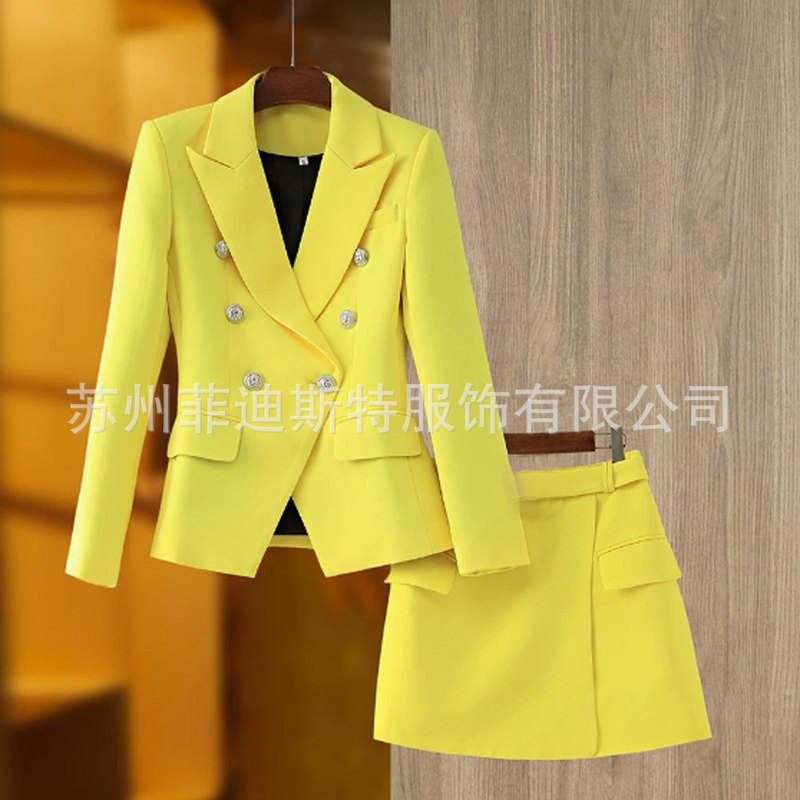 European and American Export Amazon Aliexpress Wish New Women's Multi-Color Suit Hip Skirt Two-Piece Suit Jacket European and American Export Amazon Aliexpress Wish New Women's Multi-Color Suit Hip Skirt Two-Piece Suit Jacket